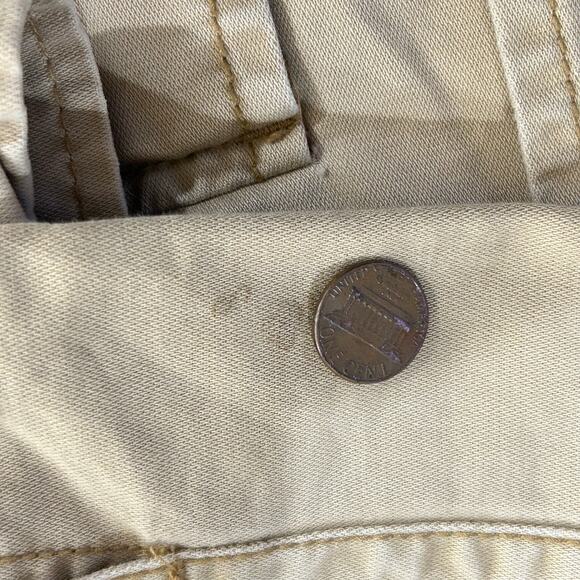 Vintage Aeropostale Jacket Womens M Tan Khaki Long Sleeve Button Down Y2K - Picture 11 of 16